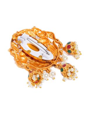 red brass saree pin body jewellery - 16965738 - Standard Image - 2