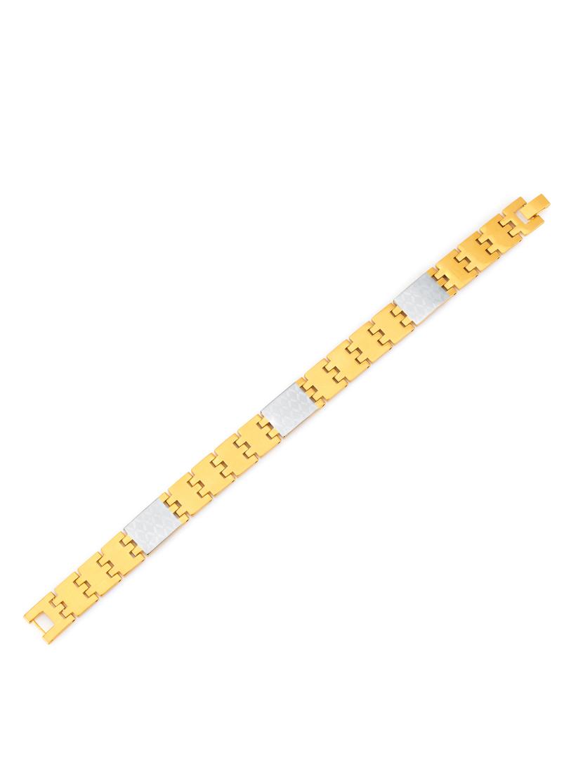 gold metal link bracelet - 16965829 - Zoom Image - 2