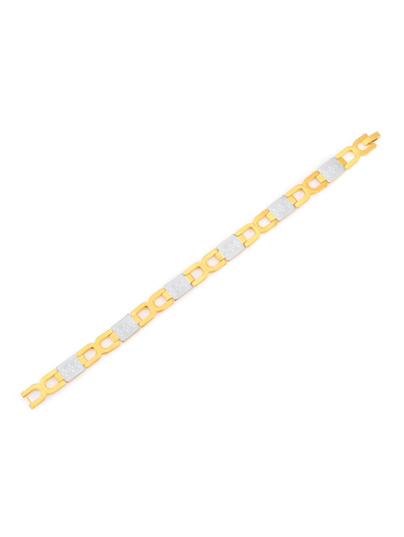 gold metal link bracelet - 16965830 - Zoom Image - 2