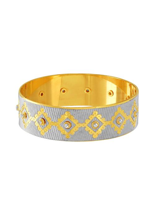 gold silver tone brass bangle bracelet - 16965841 - Standard Image - 1