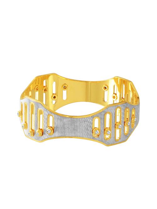 gold silver tone brass bangle bracelet - 16965843 - Standard Image - 1