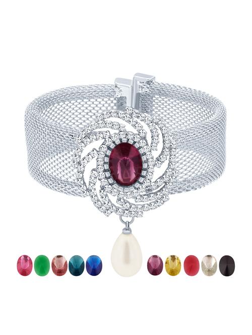 silver brass bangle bracelet - 16965850 - Standard Image - 1