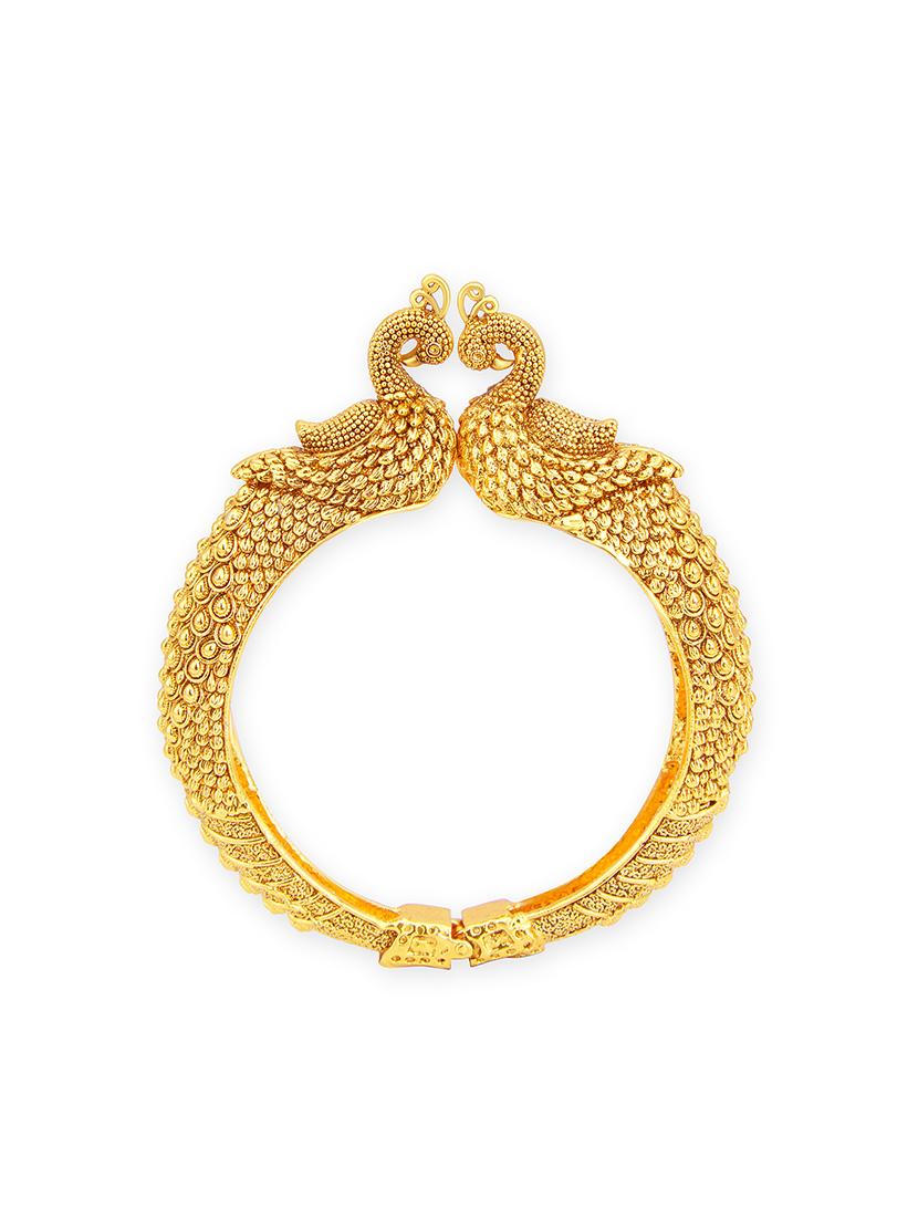gold brass bangle bracelet - 16965863 - Zoom Image - 3