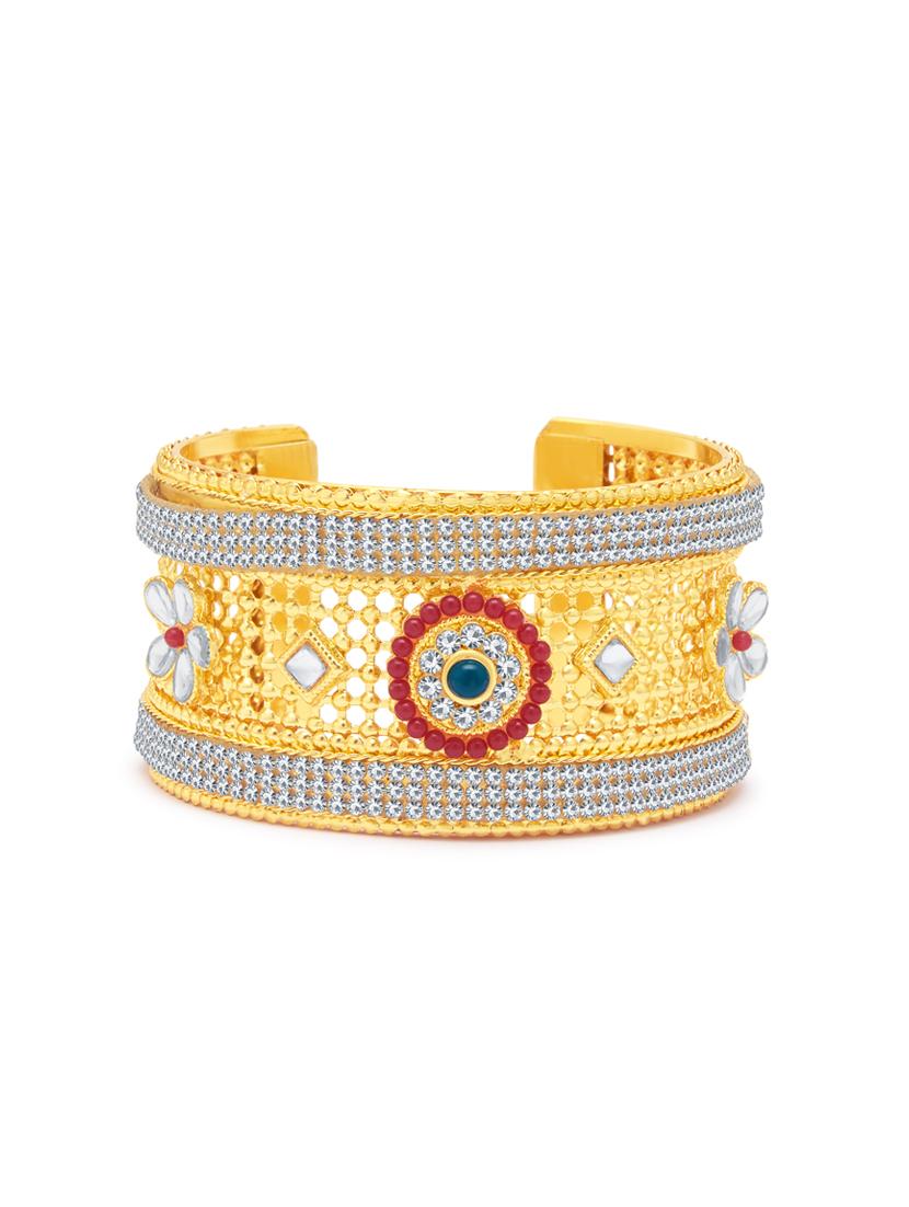 gold brass bangle bracelet - 16965864 - Zoom Image - 1
