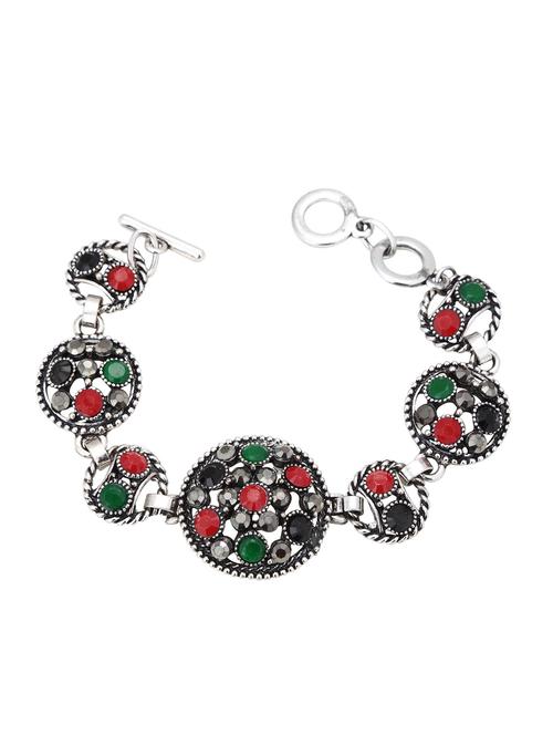 multi colored brass bangle bracelet - 16965870 - Standard Image - 1