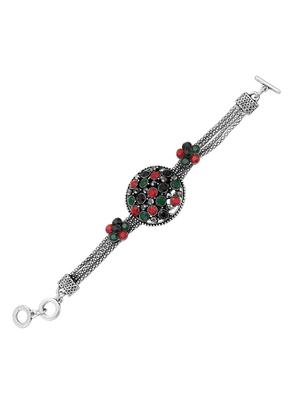 multi colored brass bangle bracelet - 16965871 - Standard Image - 2