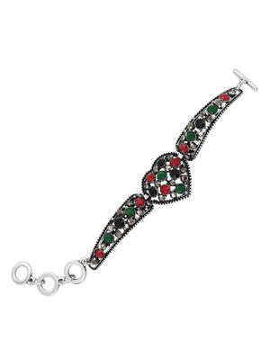 multi colored brass links bracelet - 16965873 - Standard Image - 2