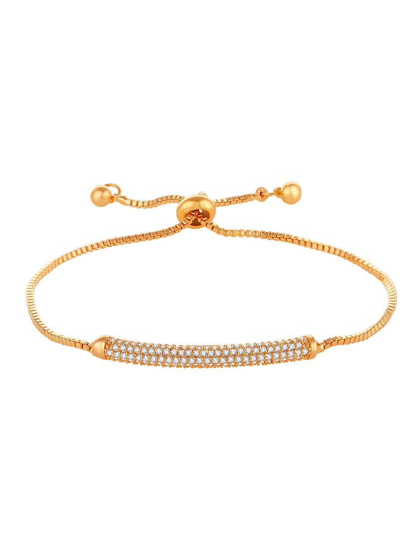 gold brass beaded bracelet - 16965883 - Zoom Image - 1