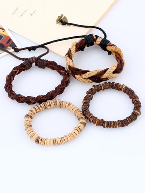 brown metal alloy bangle bracelet - 16965943 - Standard Image - 1