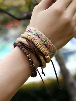beige nonmetal bracelet - 16965945 - Standard Image - 3