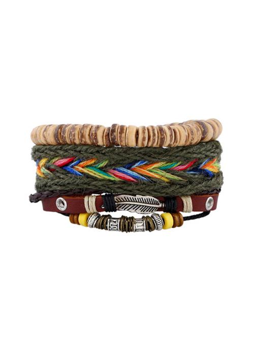 multi colored brass bangle bracelet - 16965953 - Standard Image - 1