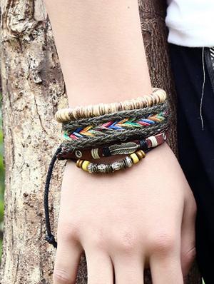 multi colored brass bangle bracelet - 16965953 - Standard Image - 3