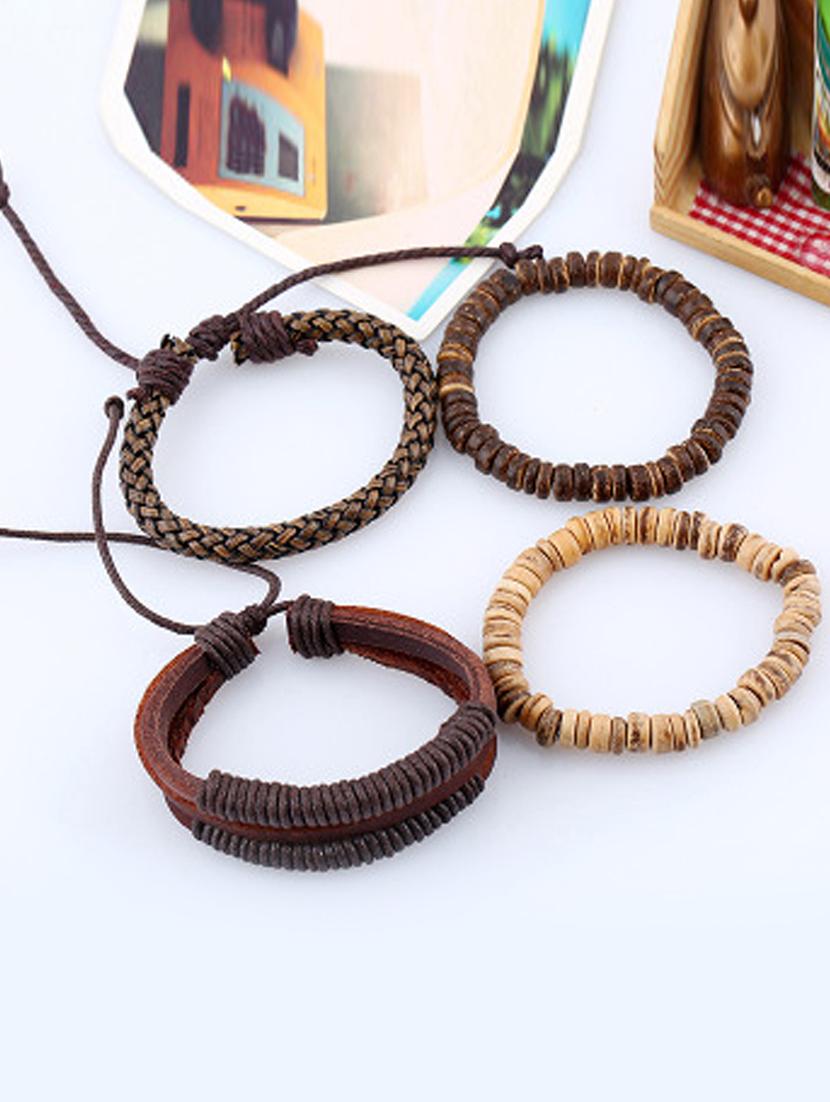 brown brass bangle bracelet - 16965954 - Zoom Image - 2