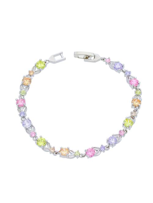multi colored brass bangle bracelet - 16966004 - Standard Image - 1