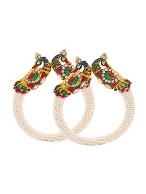 multi colored brass bangle bracelet - 16966009 - Standard Image - 3