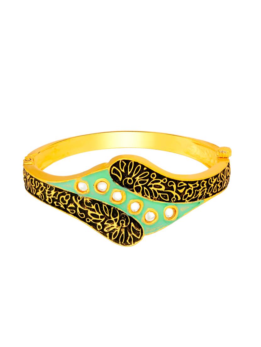 gold brass bangle bracelet - 16966011 - Zoom Image - 1