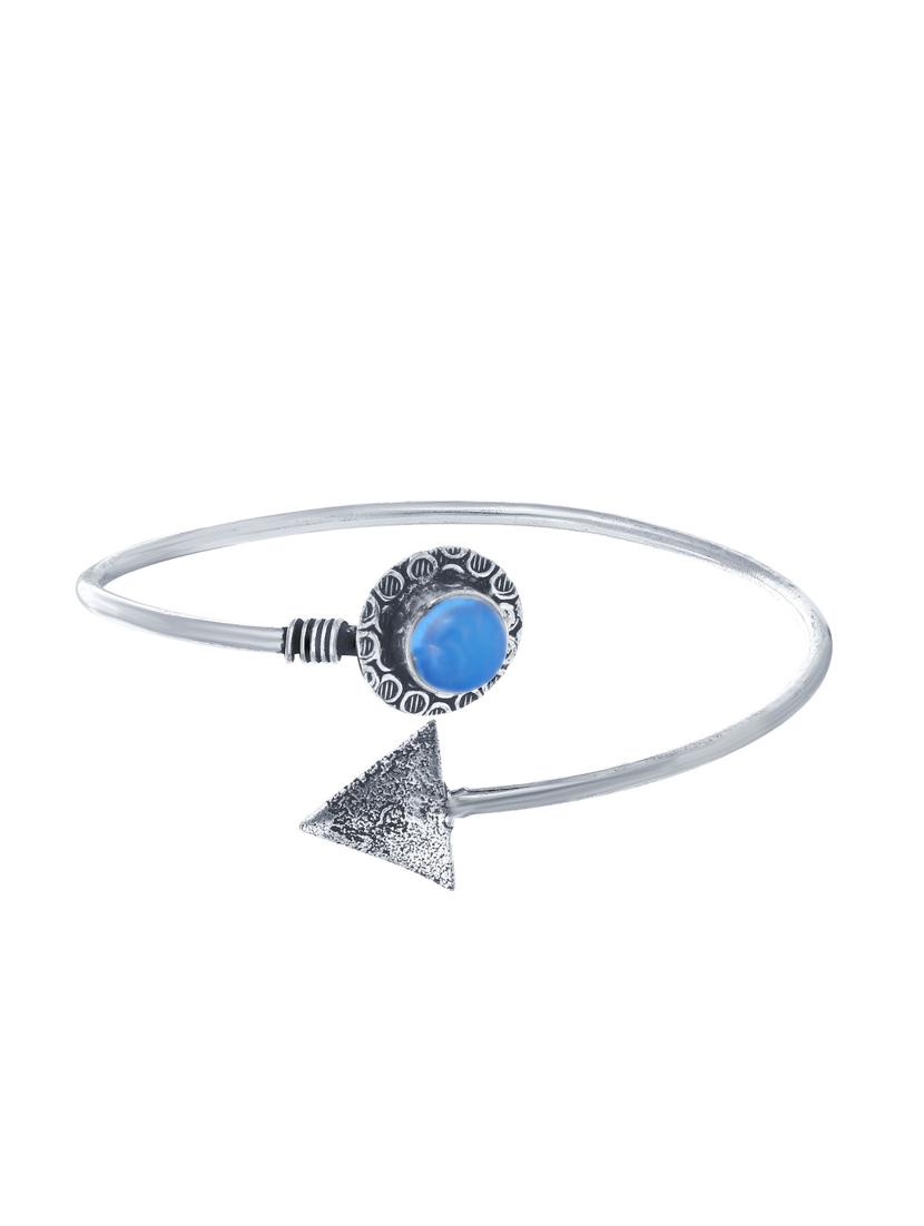 silver brass bangle bracelet - 16966021 - Zoom Image - 1