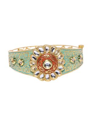 blue brass bangle bracelet - 16966027 - Standard Image - 2