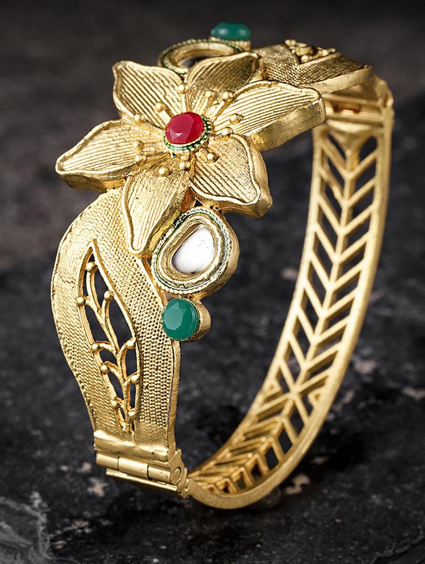 gold brass bangle bracelet - 16966028 - Zoom Image - 1