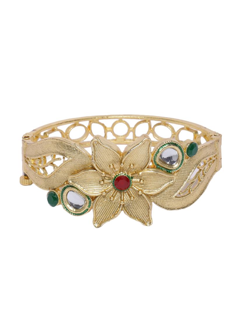 gold brass bangle bracelet - 16966028 - Zoom Image - 2