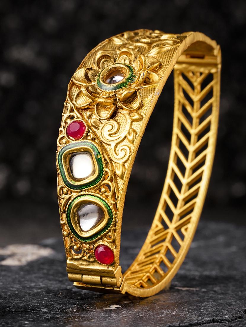 gold brass bangle bracelet - 16966035 - Zoom Image - 1