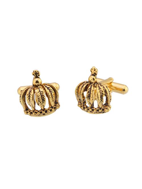 gold brass cufflink - 16966052 - Standard Image - 1
