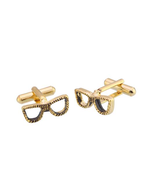 gold metal cufflink - 16966055 - Standard Image - 1