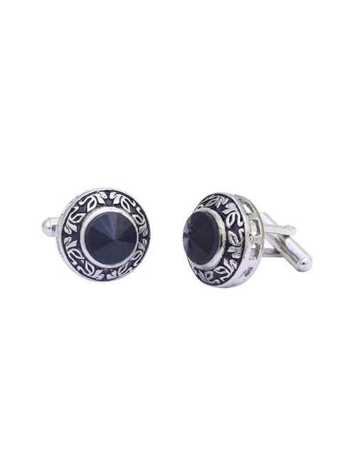 black silver cufflink - 16966058 - Standard Image - 1