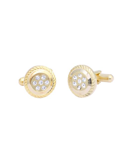 gold metal cufflink - 16966059 - Standard Image - 1