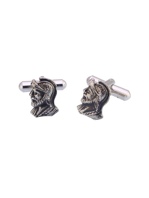 silver metal cufflink - 16966063 - Standard Image - 1