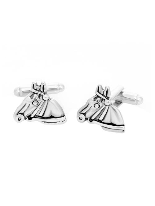 silver brass cufflink - 16966069 - Standard Image - 1