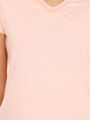 v neck solid tee - 16966070 - Standard Image - 5