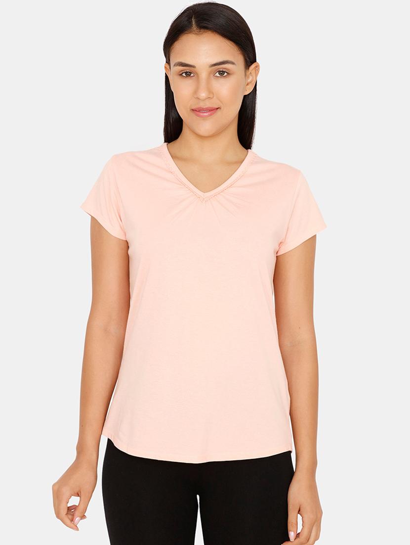 v neck solid tee - 16966070 - Zoom Image - 1