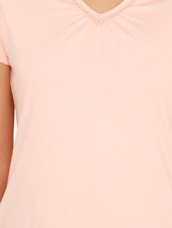 v neck solid tee - 16966070 - Zoom Image - 5