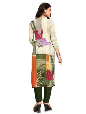 printed unstitched straight pant suit - 16966072 - Standard Image - 2