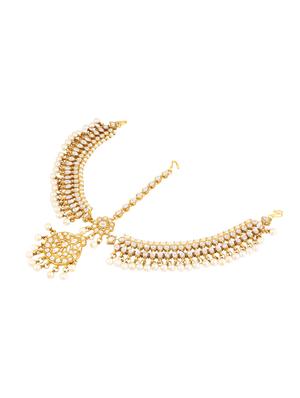 gold brass maang teeka - 16966085 - Standard Image - 2