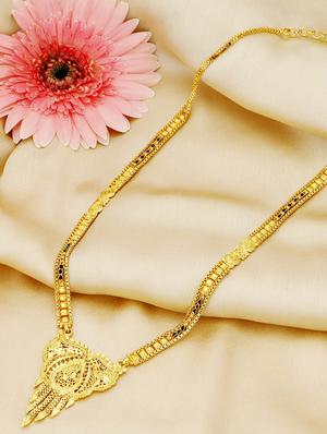 gold brass mangalsutra - 16966244 - Standard Image - 4