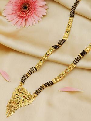 gold brass mangalsutra - 16966247 - Standard Image - 4