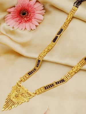 gold brass mangalsutra - 16966253 - Standard Image - 4