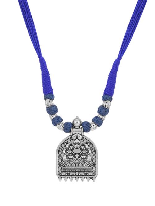 silver brass long necklace - 16966283 - Standard Image - 1