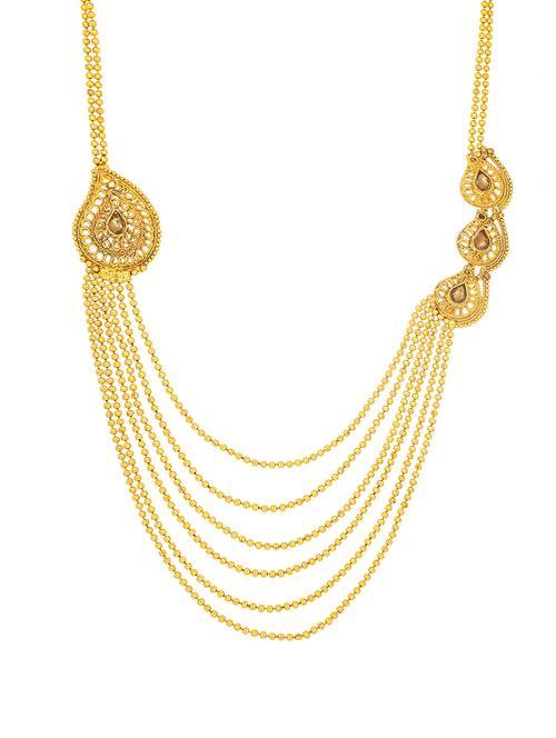 gold brass bridal necklace - 16966286 - Standard Image - 1