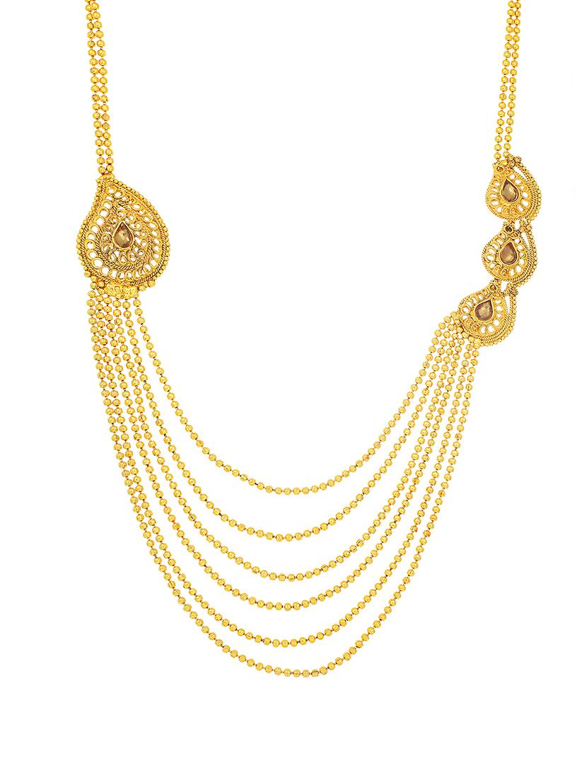 gold brass bridal necklace - 16966286 - Zoom Image - 1
