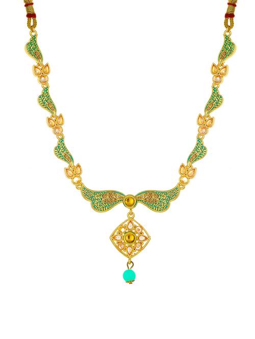 green brass long necklace - 16966299 - Standard Image - 1