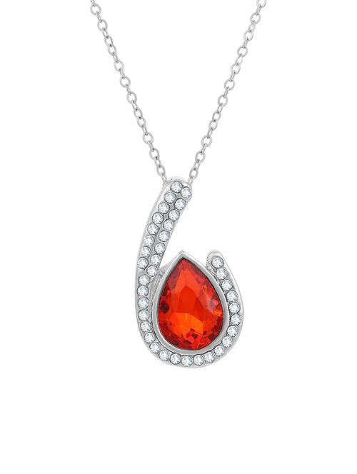 red silver tone brass pendant - 16966490 - Standard Image - 1