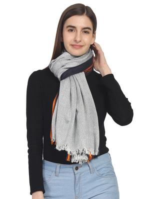 grey viscose stole - 16966569 - Standard Image - 2