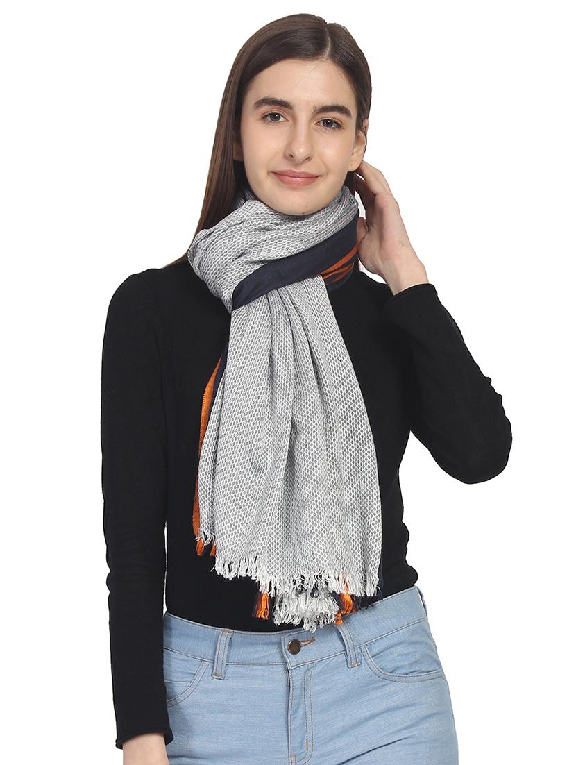grey viscose stole - 16966569 - Zoom Image - 2