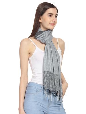 grey viscose stole - 16966571 - Standard Image - 2