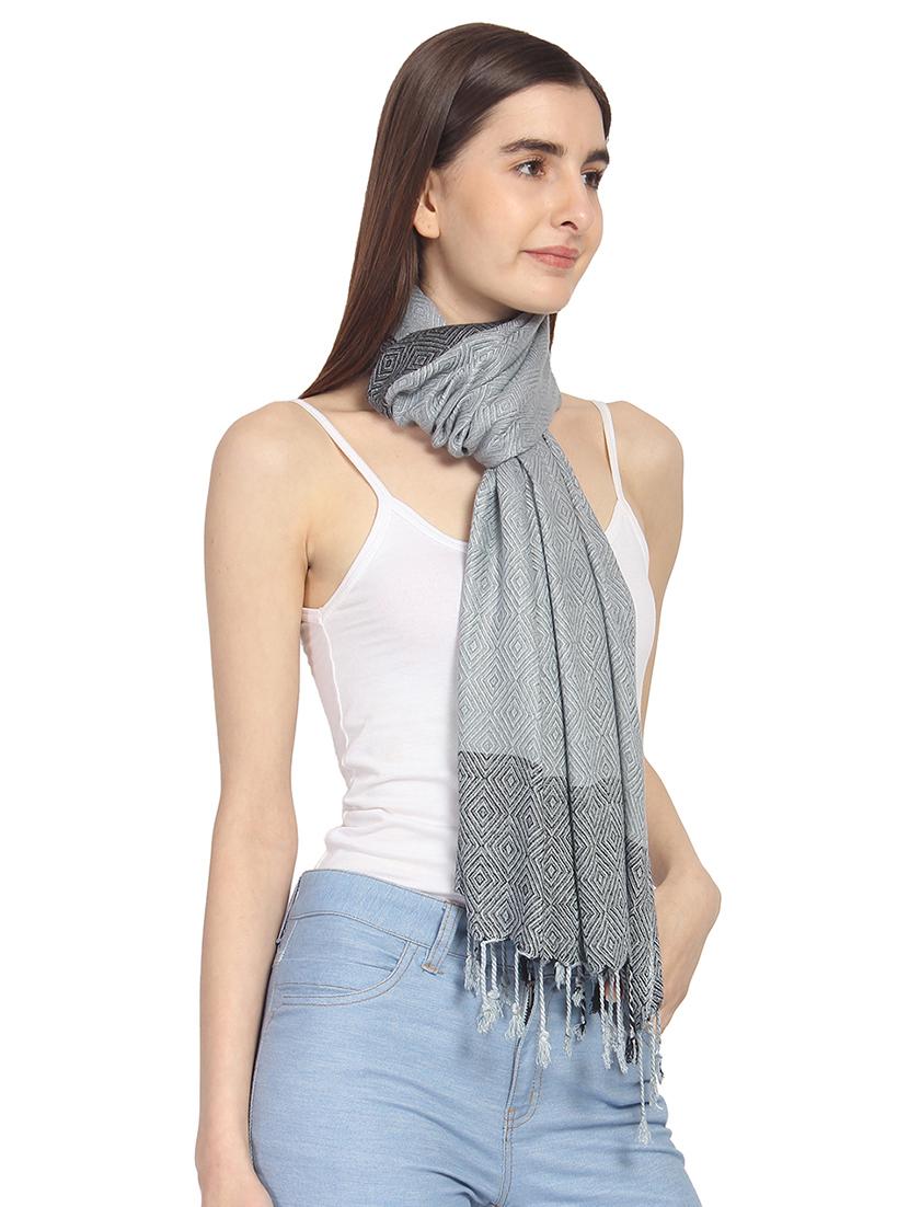 grey viscose stole - 16966571 - Zoom Image - 2