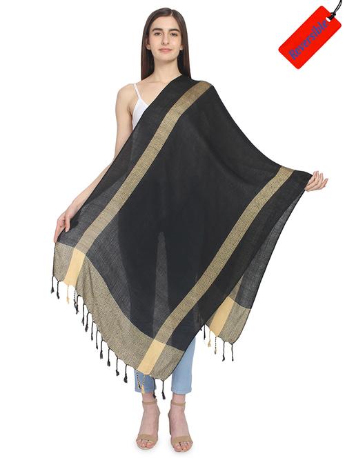black viscose stole - 16966572 - Standard Image - 1