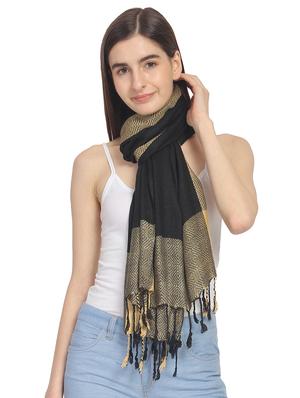 black viscose stole - 16966572 - Standard Image - 2